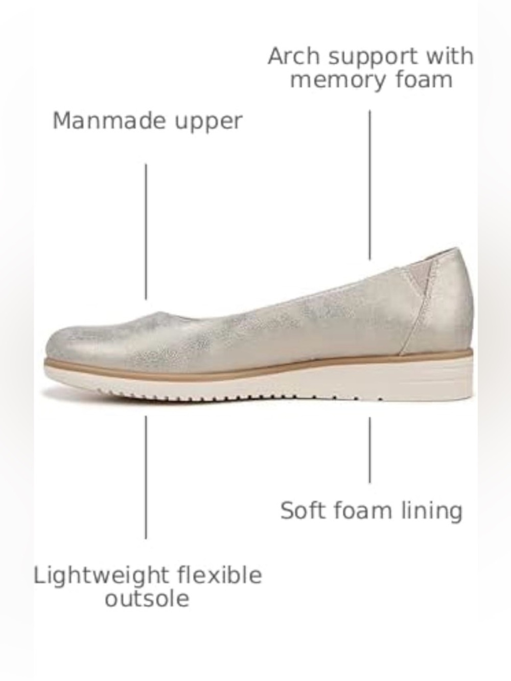 Naturalizer Womens Idea Slip on Ballet Flat Sz 9 - Picture 3 of 5